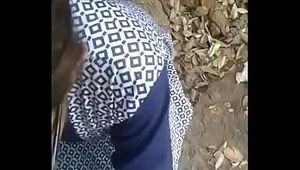 Girl sucking dick outdoors